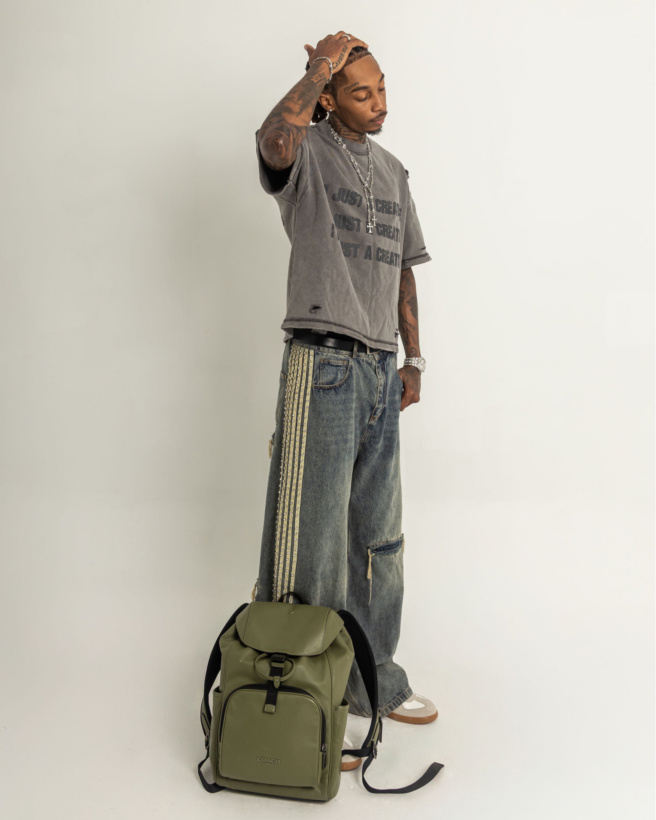 MCLB® “I’m Just A Creative” Washed Grey T