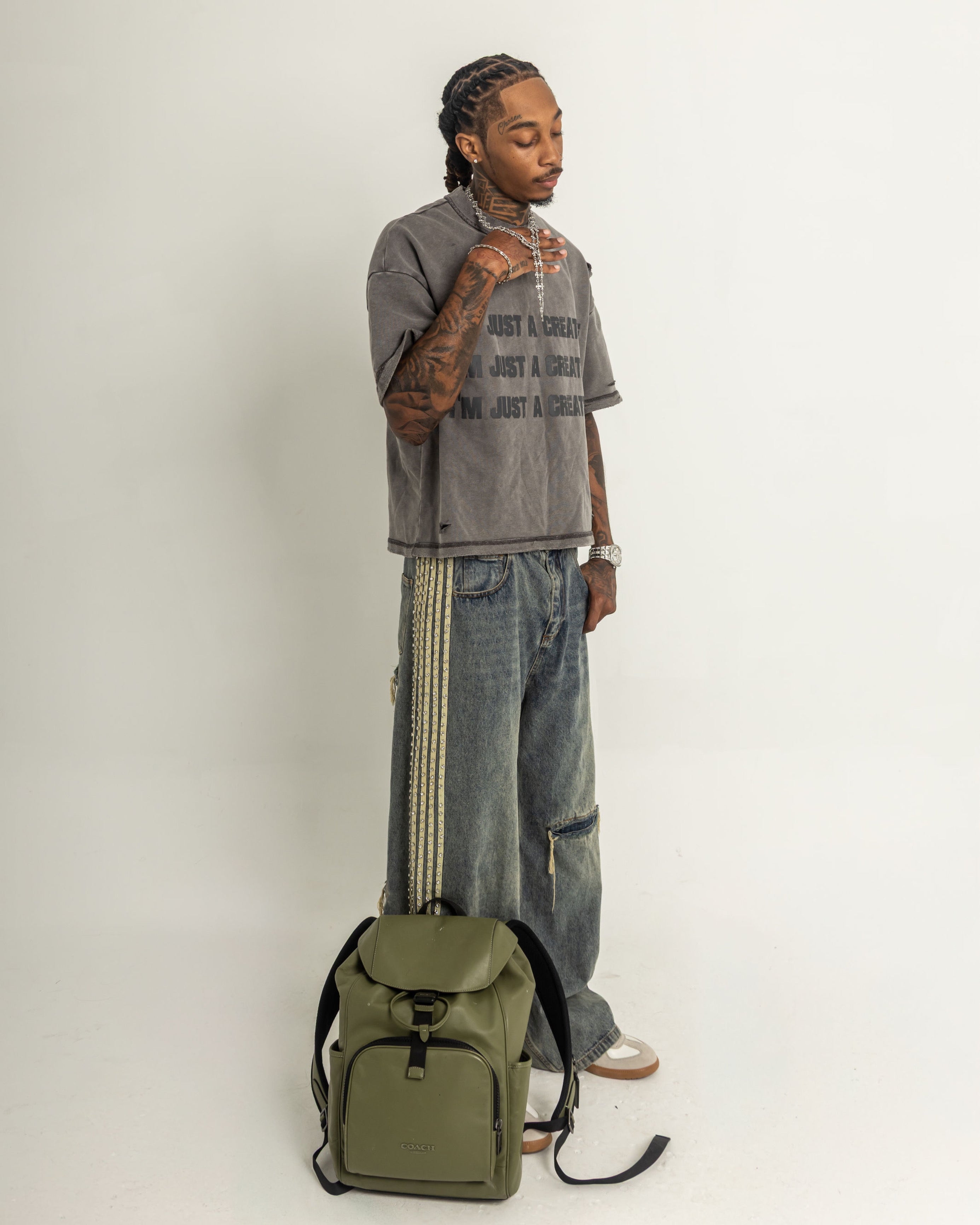 MCLB® “I’m Just A Creative” Washed Grey T