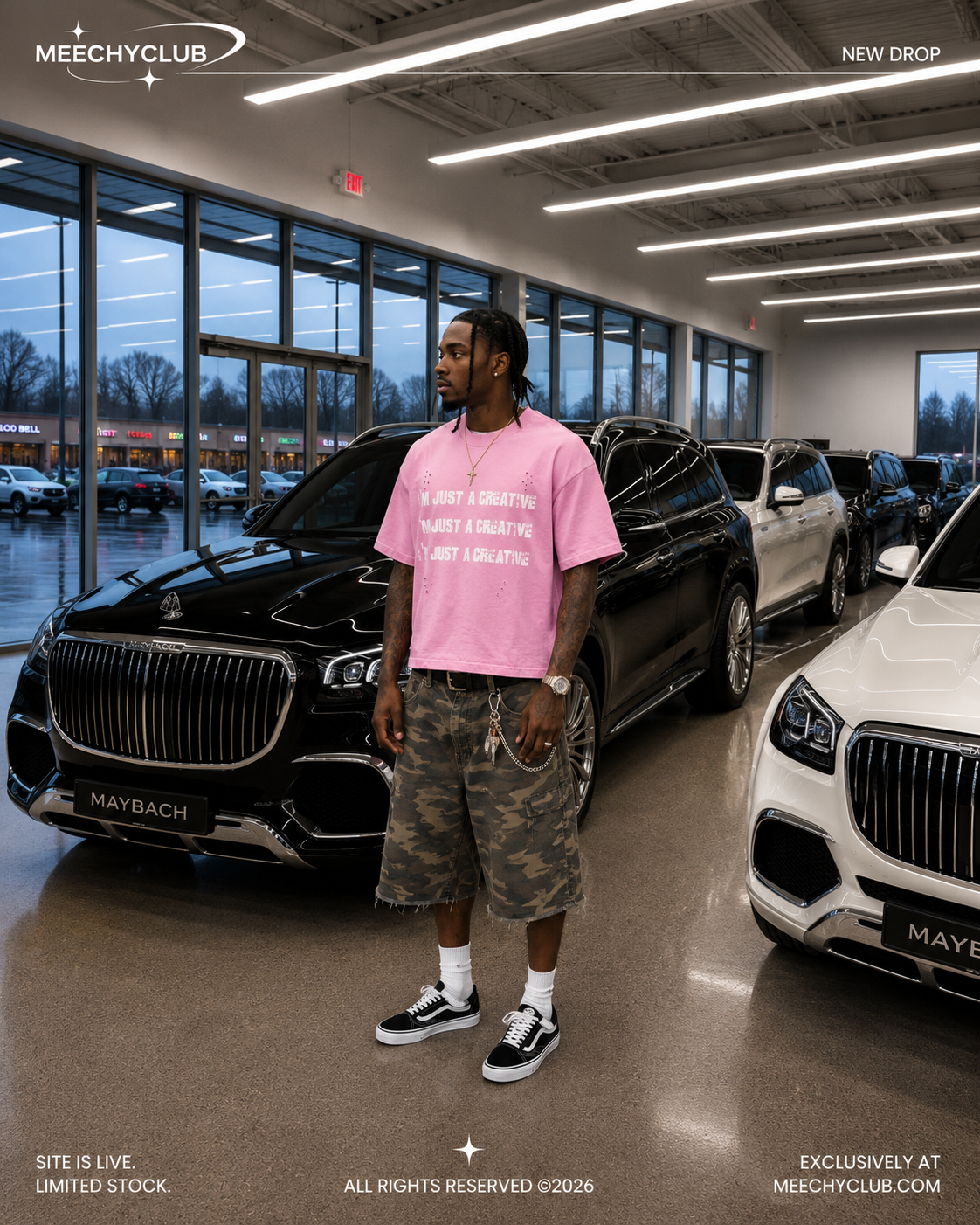 MCLB® “I’m Just A Creative” Washed Pink T